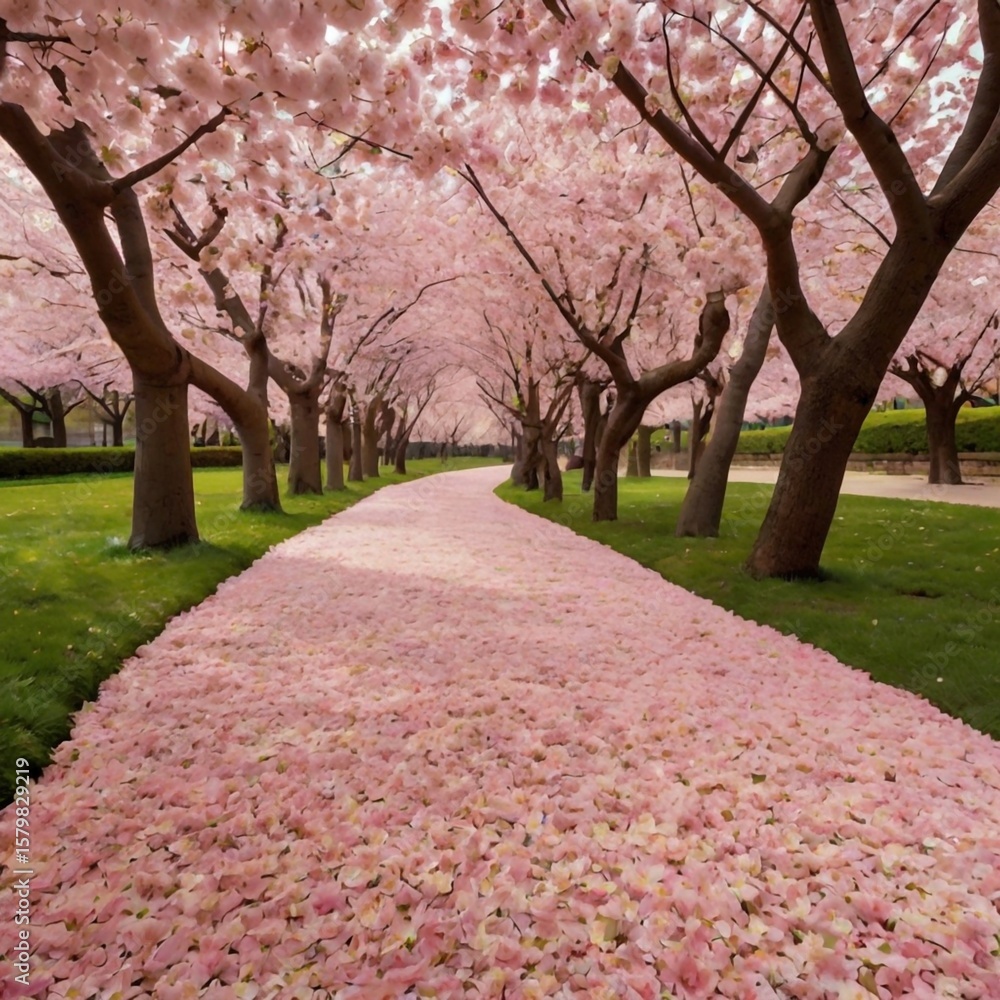 Naklejka premium spring in the park