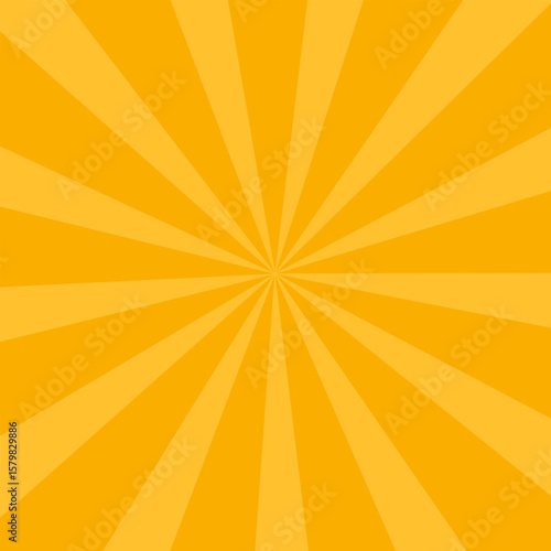黄色とオレンジ色のサンバースト背景イラスト