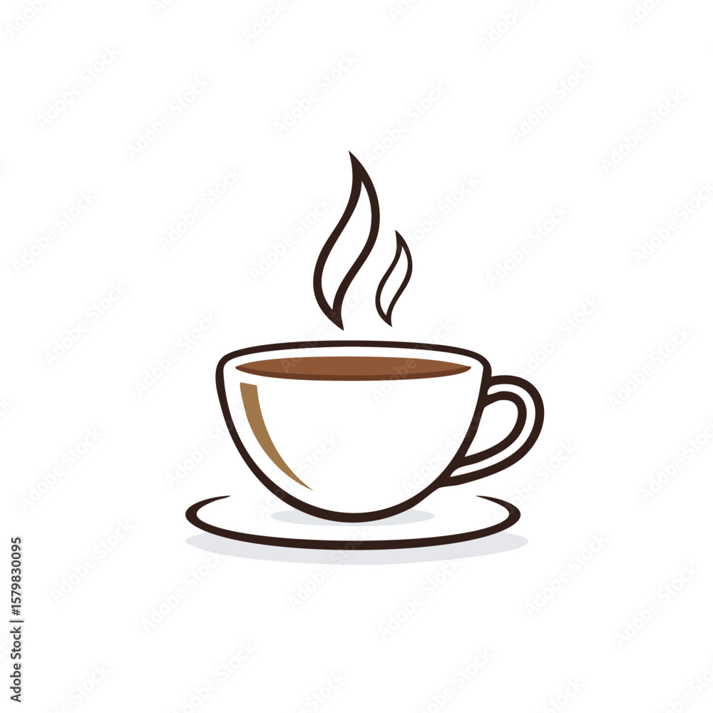 Simple Vector Coffee Cup with Steam in Thick Line Illustration – Minimalist Hot Beverage Icon in Bold Outline Monoline Style
Simple Vector Coffee Cup with Steam in Thick Line Illustration – Minimalist Hot Beverage Icon in Bold Outline Monoline Style