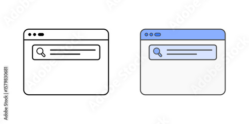 Magnifier tool icon with floating zoom bar above a screen, ideal for vision accessibility, screen magnification features, and digital interface enhancement illustrations.