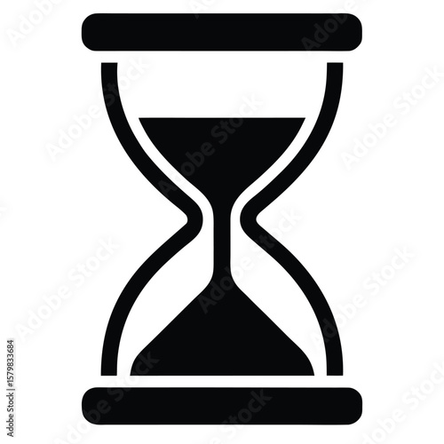 Hourglass Illustration Showing Time, Countdown, Progress, or Deadlines in Design Elements