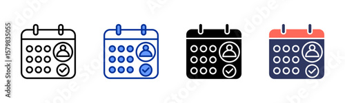 Appointment Booking icon sheet multiple style collection