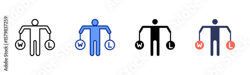 Work-Life Balance icon sheet multiple style collection