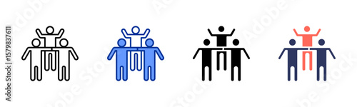 Community Building icon sheet multiple style collection