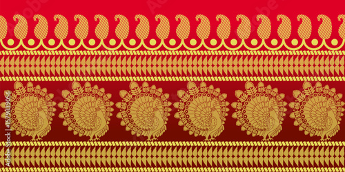 beautiful graphic saree design and this sari design is in Indian style which is for textile fashion industry and it can be used as wallpaper backdrop and website bg this style is originated in india 