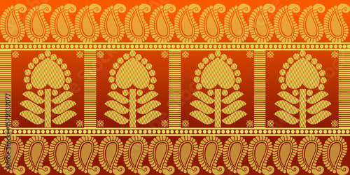 beautiful graphic saree design and this sari design is in Indian style which is for textile fashion industry and it can be used as wallpaper backdrop and website bg this style is originated in india 