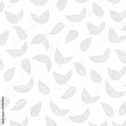 Vector leaf texture seamless pattern background. Nature organic illustration.