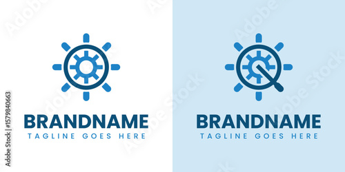 Letter O and Q Rudder Ship Logo, symbolizing guidance, leadership, and direction