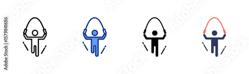 Jump Rope icon sheet multiple style collection