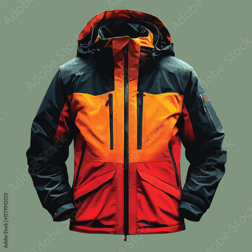 Sleek Waterproof Winter Jacket with Functional Style