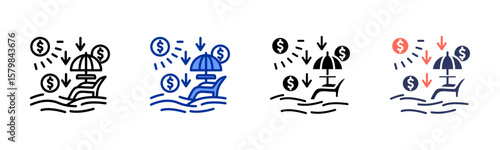 Passive Income icon sheet multiple style collection