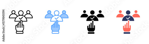 Candidate Selection icon sheet multiple style collection