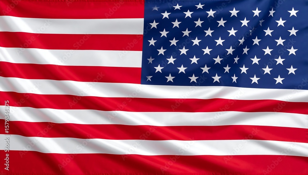 Naklejka premium Waving American flag photo