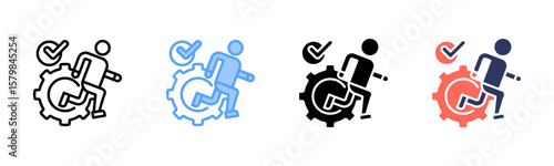 Job Action icon sheet multiple style collection