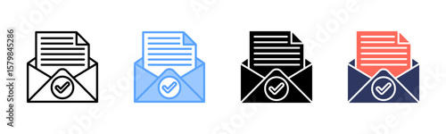Offer Letter icon sheet multiple style collection