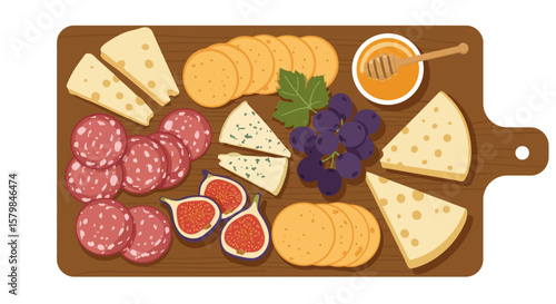 Top-Down Flat Lay of Diverse Food Ingredients