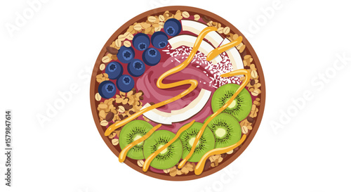 Top-Down Flat Lay of Diverse Food Ingredients