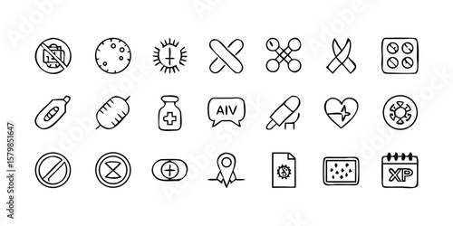 Comprehensive Vacuum Cleaner Line Icon Set 27 Vector Icons for Cleaning and Home Appliances Perfect for Web and Print Design on transparent background This comprehensive