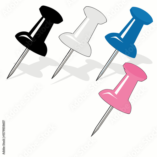 
a group of push pins