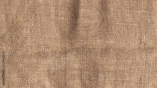 Close-up of natural burlap hessian sacking. Vector illustration.