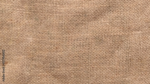 Close-up of natural burlap hessian sacking photo