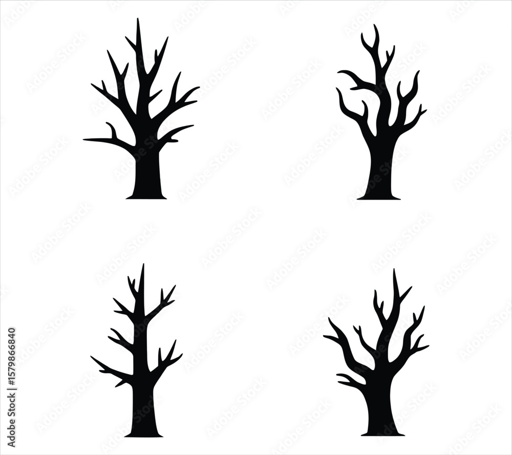 Fototapeta premium Spooky Dead Tree Silhouettes