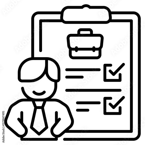 Recruitment Process line Icon