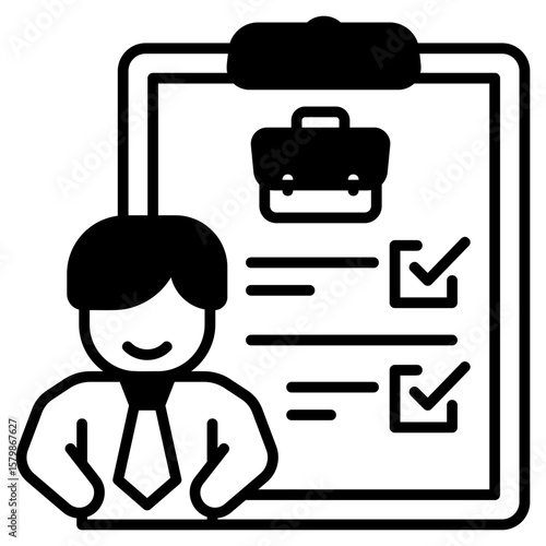 Recruitment Process Black FIll Icon