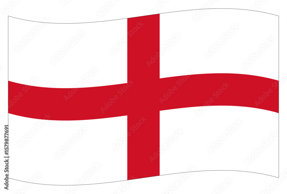 Obraz premium Waving Rectangle England Flag Europe Country