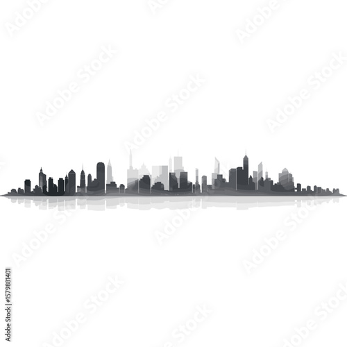 City scape Silhouette city architecture illustration vector