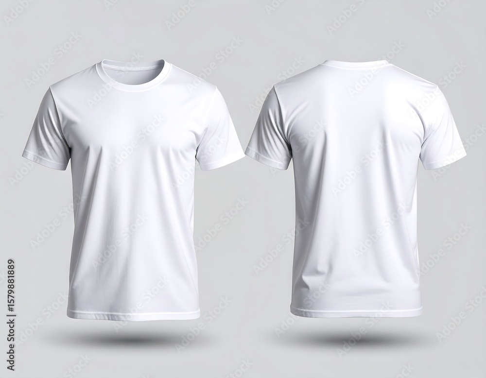 Blank white men's T-shirt mockup Blank white men's T-shirt mockup