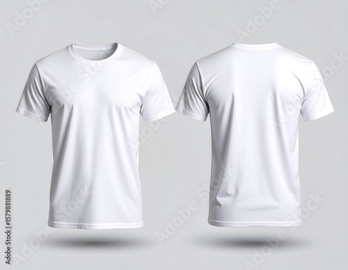 Blank white men's T-shirt mockup