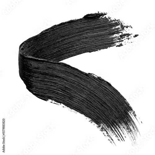 Dark smudged mascara swipe
