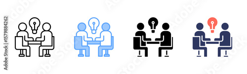 Counseling icon sheet multiple style collection	