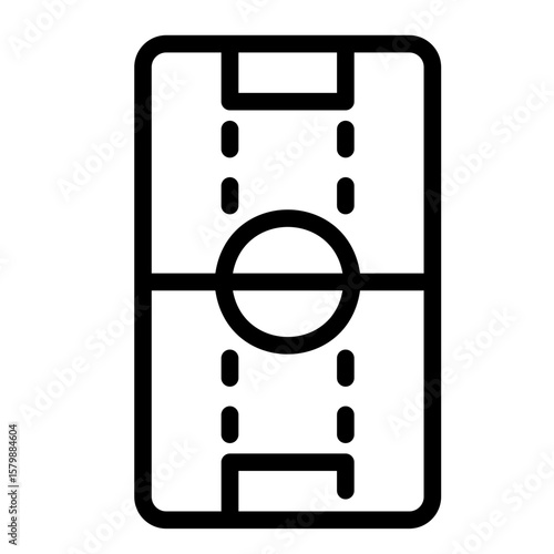 soccer field Line Icon