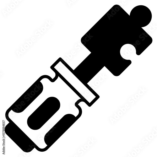 Jigsaw Fix and Repair Black Fill Icon