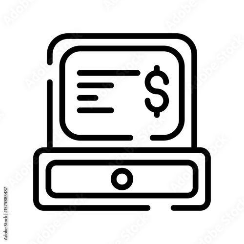 Cashier machine icon