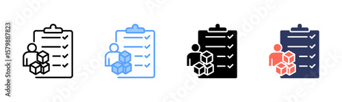 Supplier Evaluation icon sheet multiple style collection