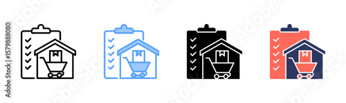 Inventory Management icon sheet multiple style collection
