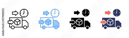 Just-In-Time Sourcing icon sheet multiple style collection