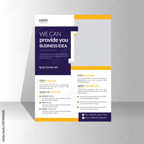 Corporate business flyer template design , cover modern layout, annual report, poster, flyer in A4 with colorful modern business flyer template, and creative design, editable vector template design.
