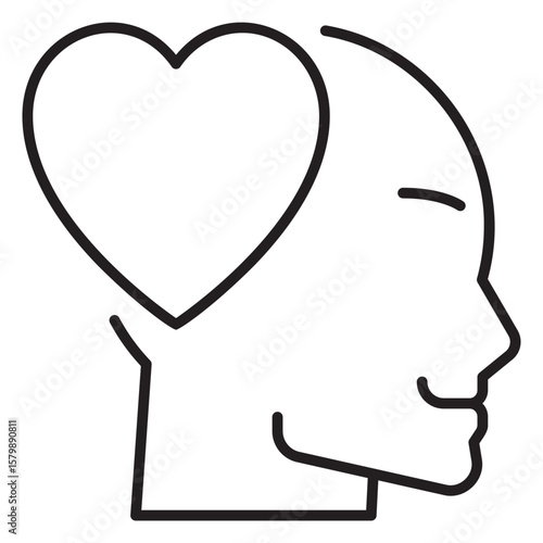 Head Feeling Darkstore Line Icon