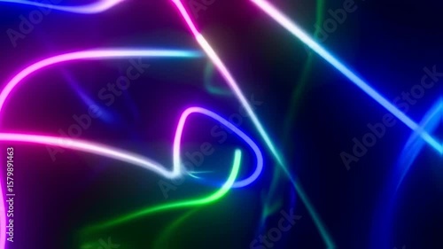 Wallpaper Mural Dynamic neon light streaks dance and intertwine in a vibrant abstract display Torontodigital.ca