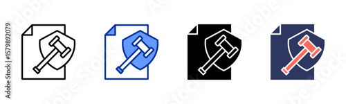 Compliance icon sheet multiple style collection