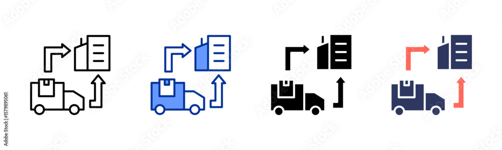 Reverse Logistic icon sheet multiple style collection Reverse Logistic icon sheet multiple style collection