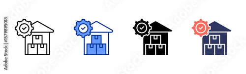 Stock Keeping Unit icon sheet multiple style collection