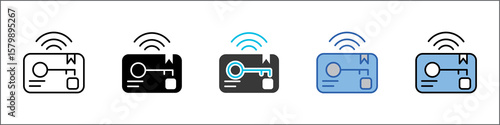Access Card Icon Pack Multistyle Illustration