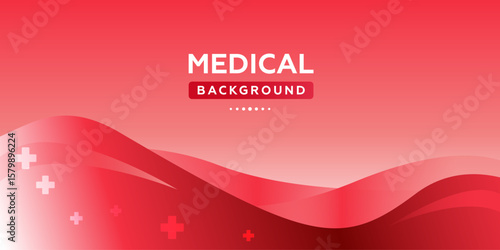 Medical health background template. Red medical cross transparent.