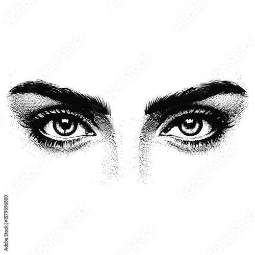  Intense and Expressive Female Eyes Looking Directly
