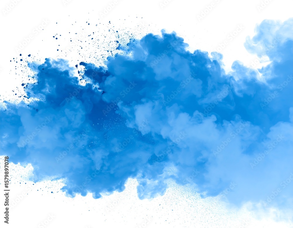 Obraz premium Abstract blue cloud explosion